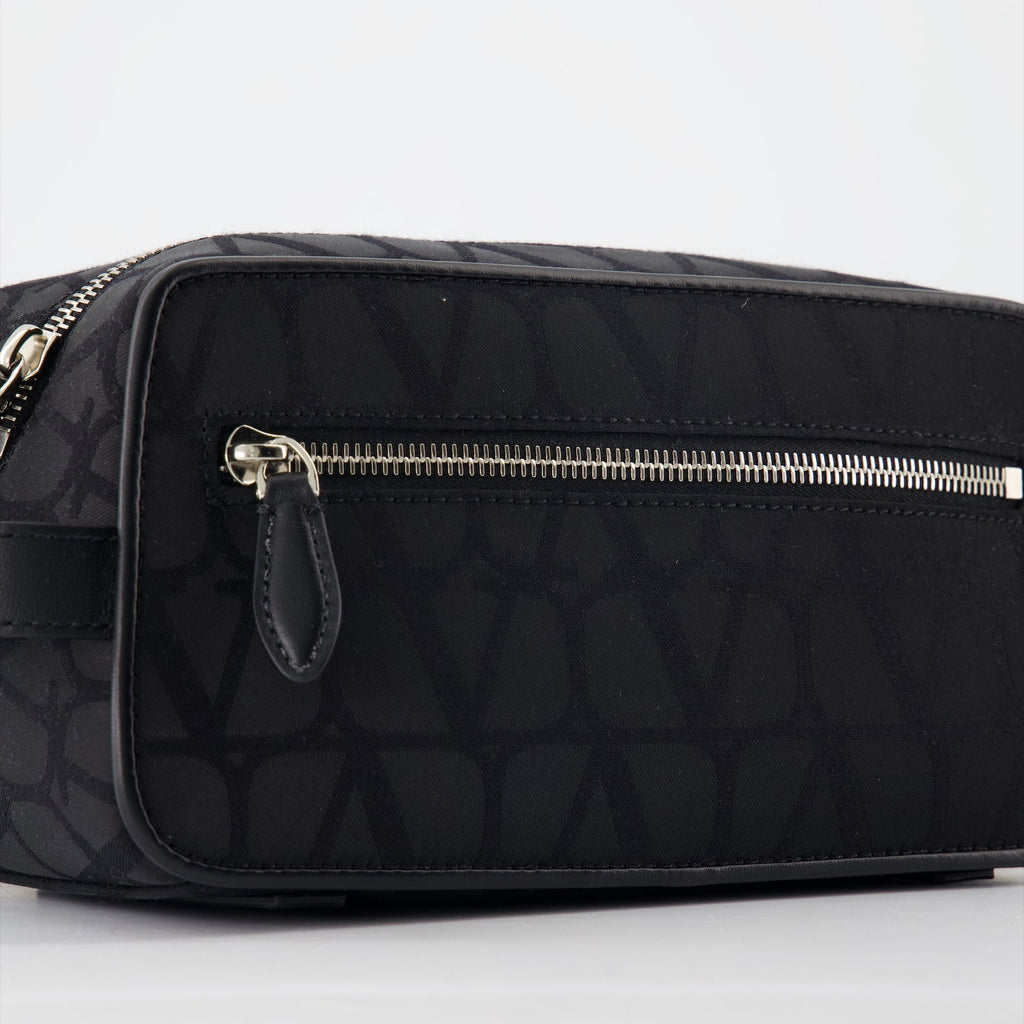 Valentino Garavani, VLogo Toiletry Bag, Luxury travel accessories, Monogrammed canvas, High-end grooming bag