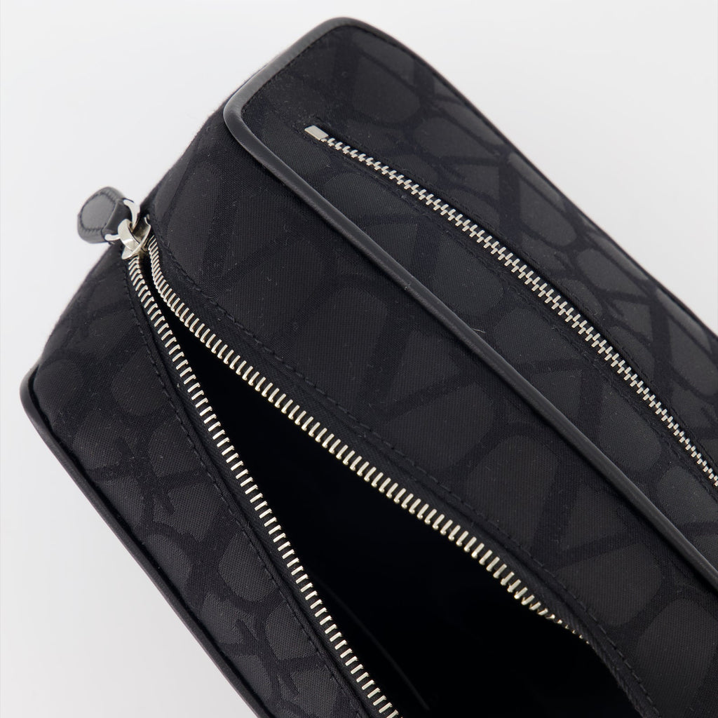 Valentino Garavani, VLogo Toiletry Bag, Luxury travel accessories, Monogrammed canvas, High-end grooming bag