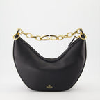 Valentino Garavani, VLogo Moon Bag, black leather bag, luxury accessories, designer handbags