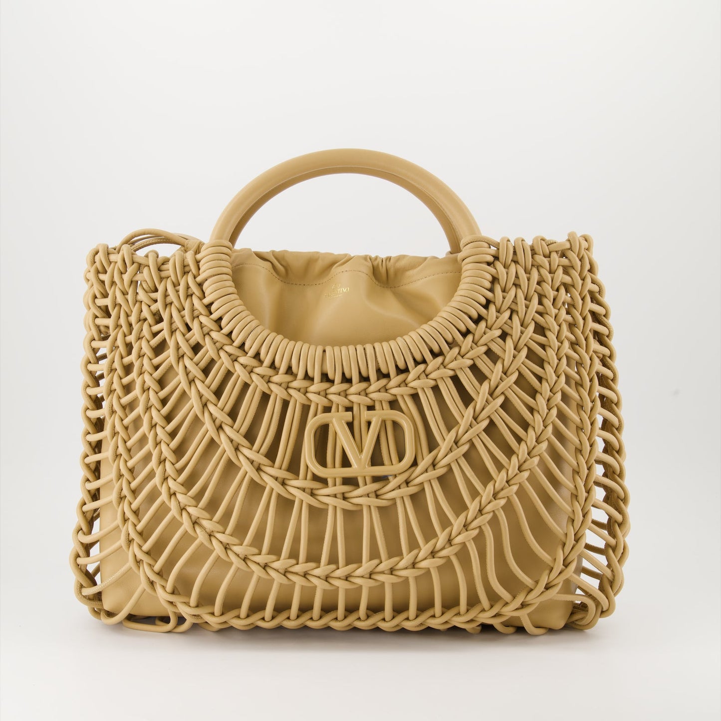 Luxury tote bag, Designer leather bag, Woven handbag, Valentino Garavani accessories, High-end fashion