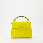 Valentino Garavani, yellow leather handbag, luxury handbag, VSLing, designer handbag