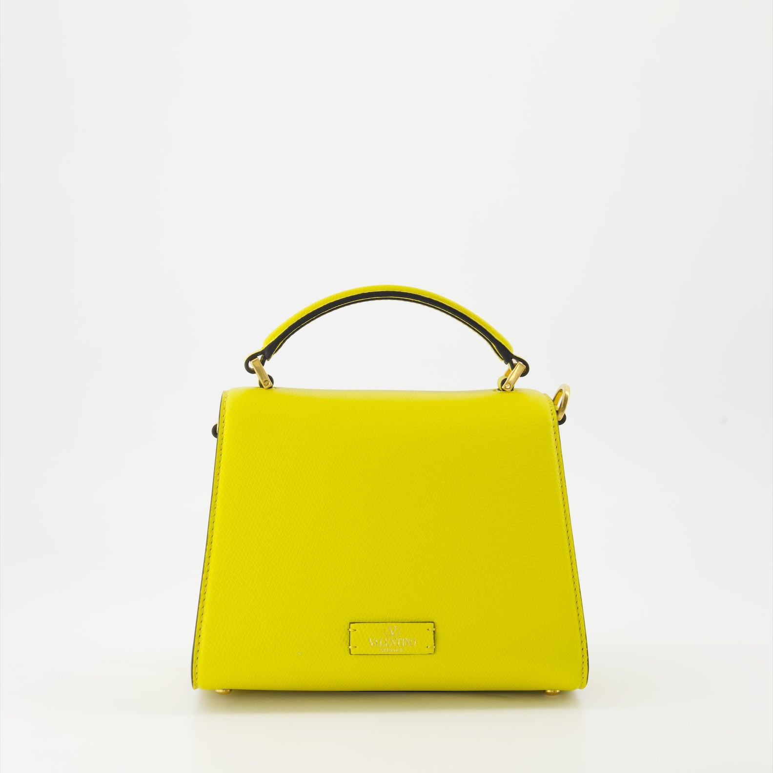 Valentino Garavani, yellow leather handbag, luxury handbag, VSLing, designer handbag