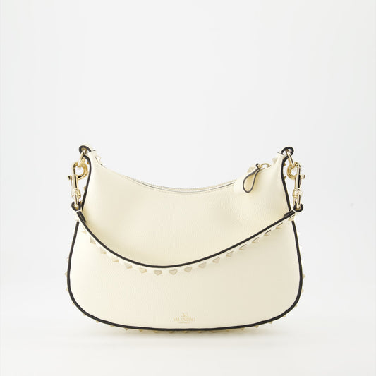 Valentino Garavani, Beige Hobo Bag, luxury accessory, elegant design, high-end fashion