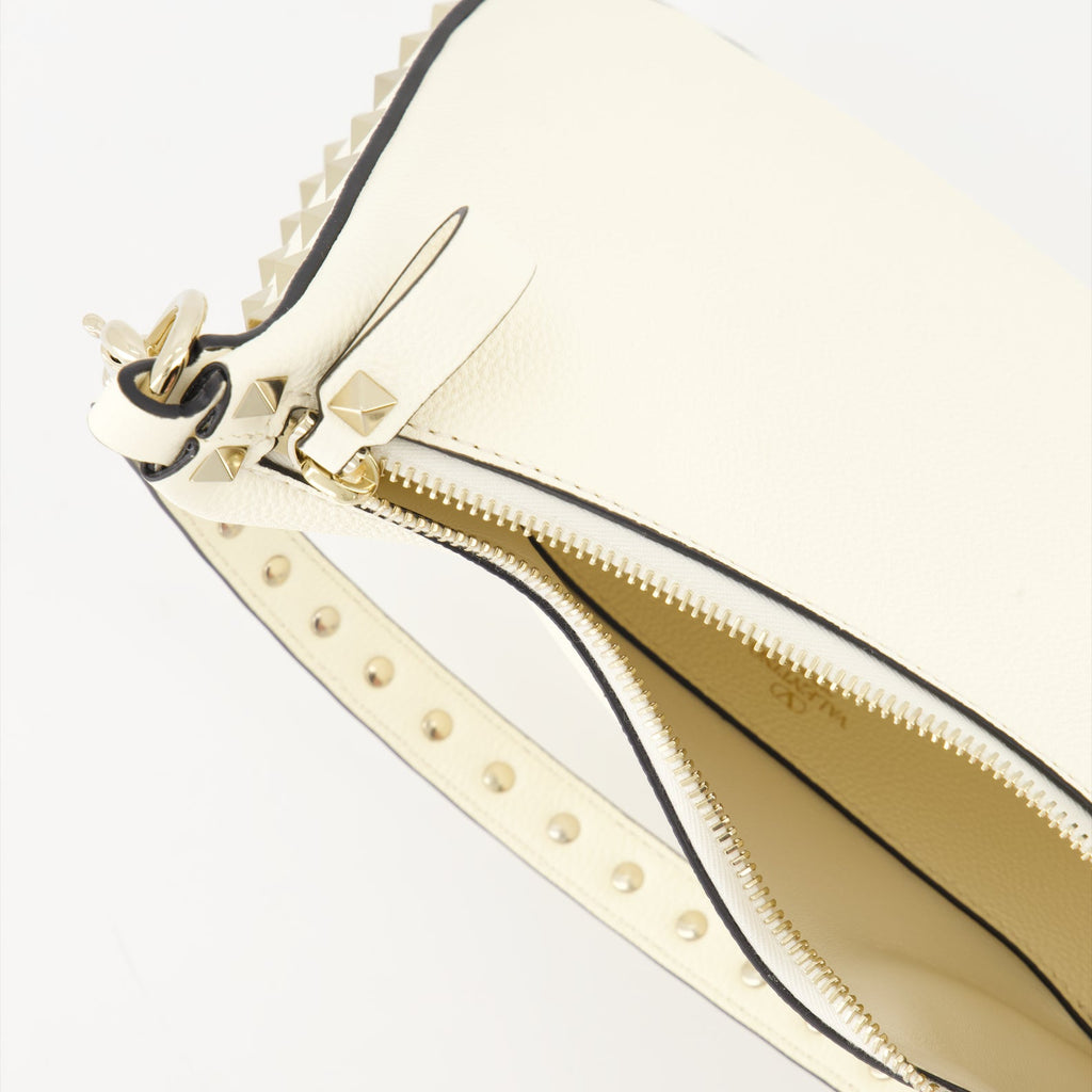 Valentino Garavani, Beige Hobo Bag, luxury accessory, elegant design, high-end fashion