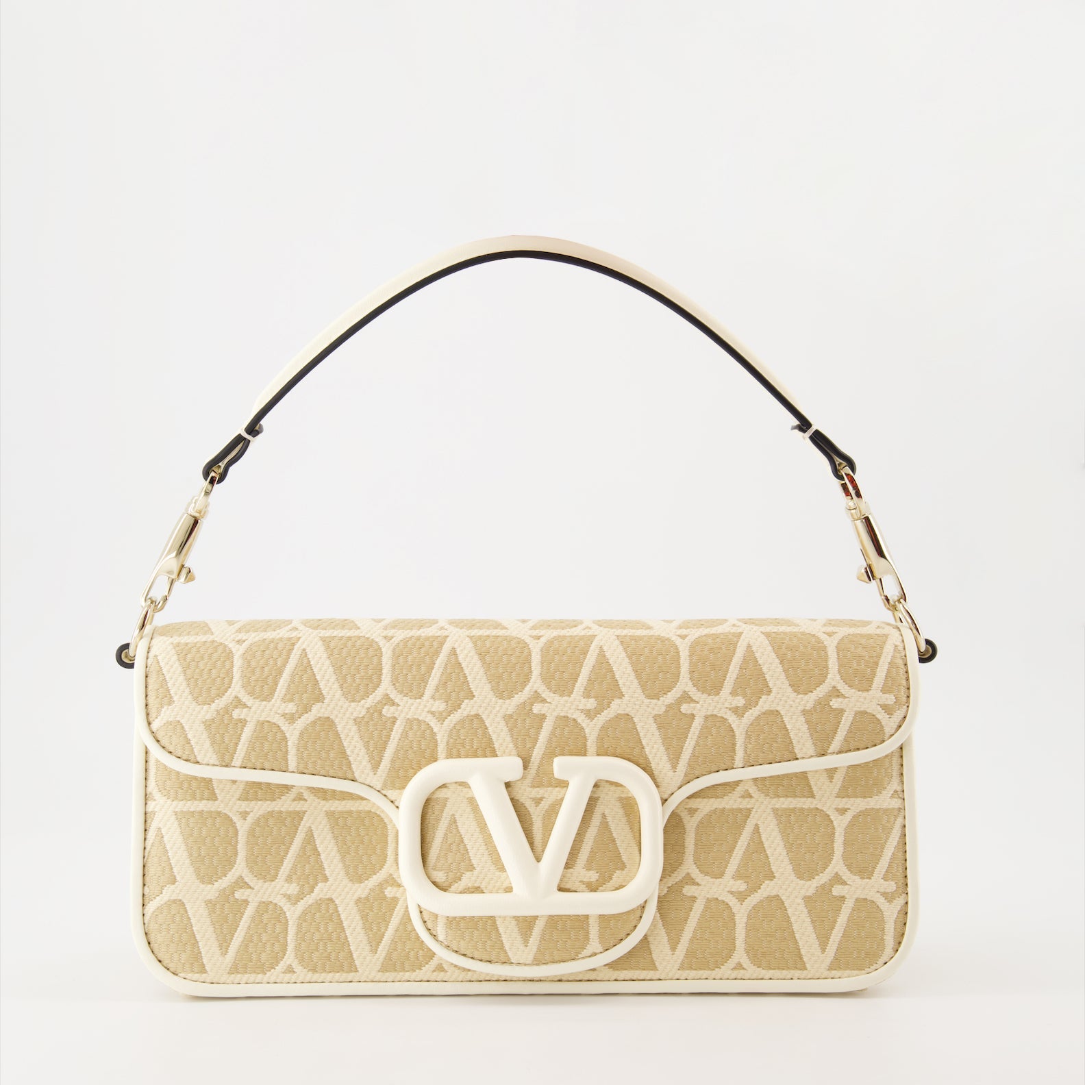 Valentino Garavani, raffia and leather bag, luxury handbag, Locò bag, designer accessories