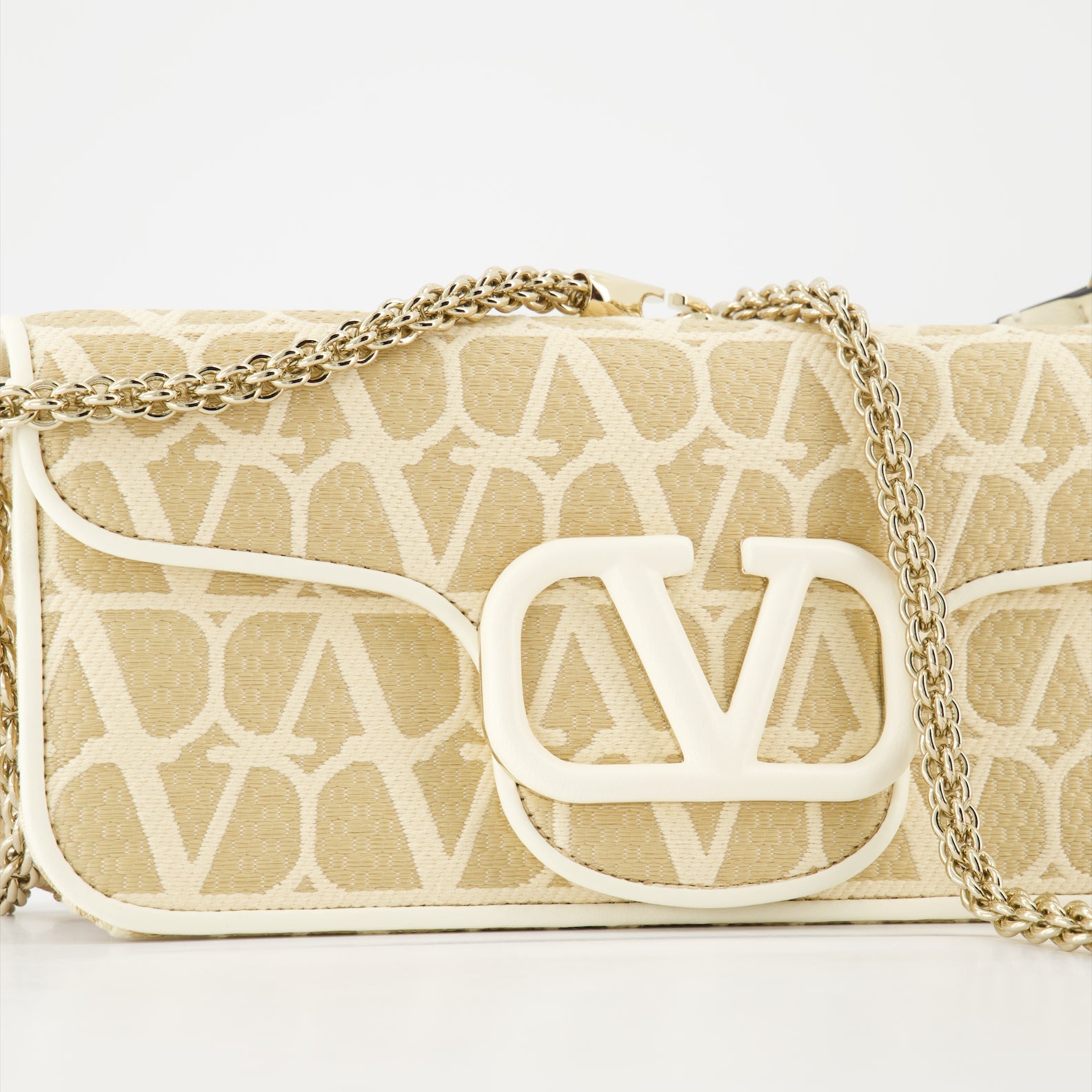 Valentino Garavani, raffia and leather bag, luxury handbag, Locò bag, designer accessories