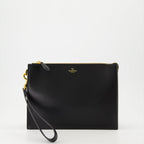 luxury leather clutch, Valentino Garavani, smooth leather accessory, high-end fashion, sophisticated clutch