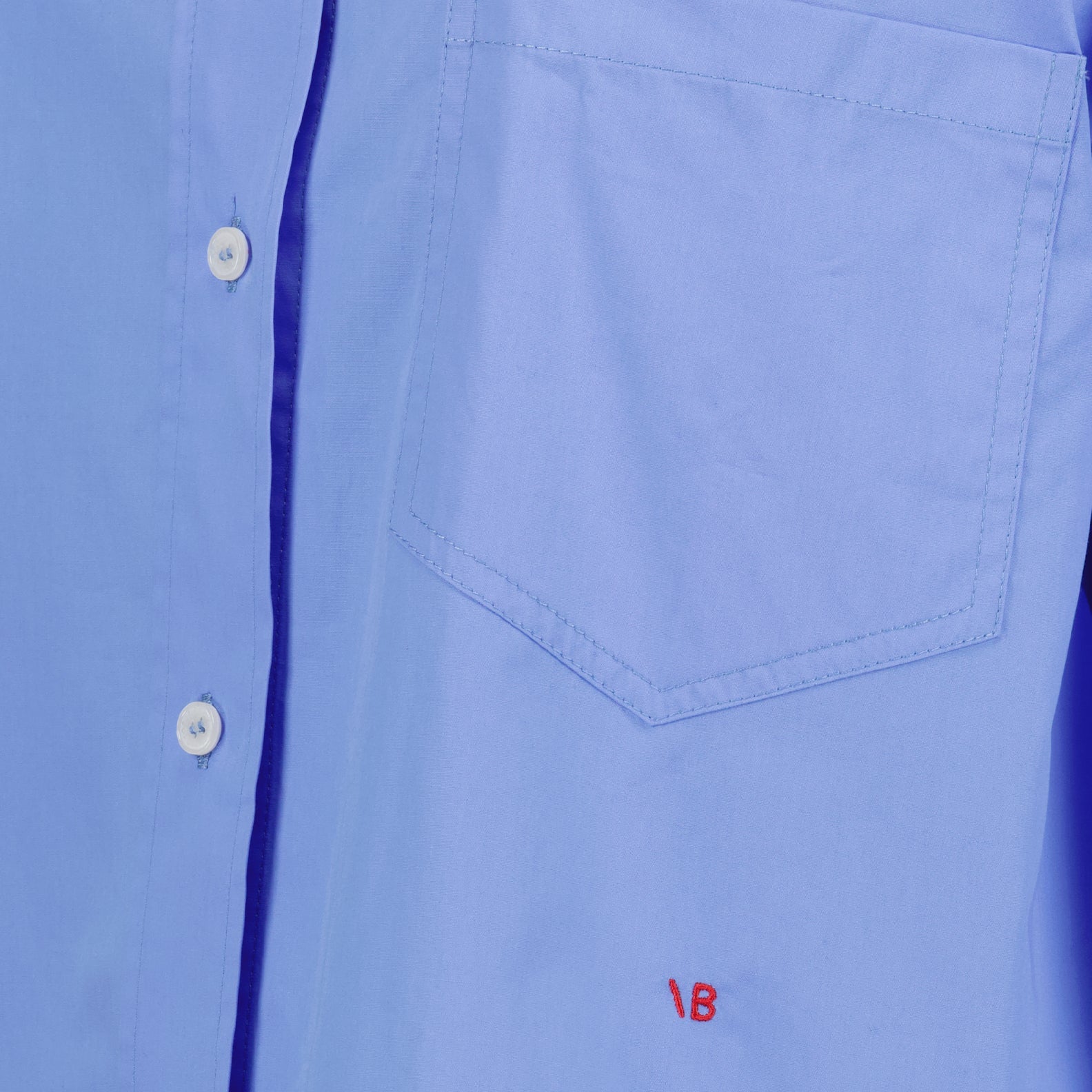 Victoria Beckham, Blue Cotton Crop Shirt, Luxury Fashion, Modern Elegance, High-Quality Cotton