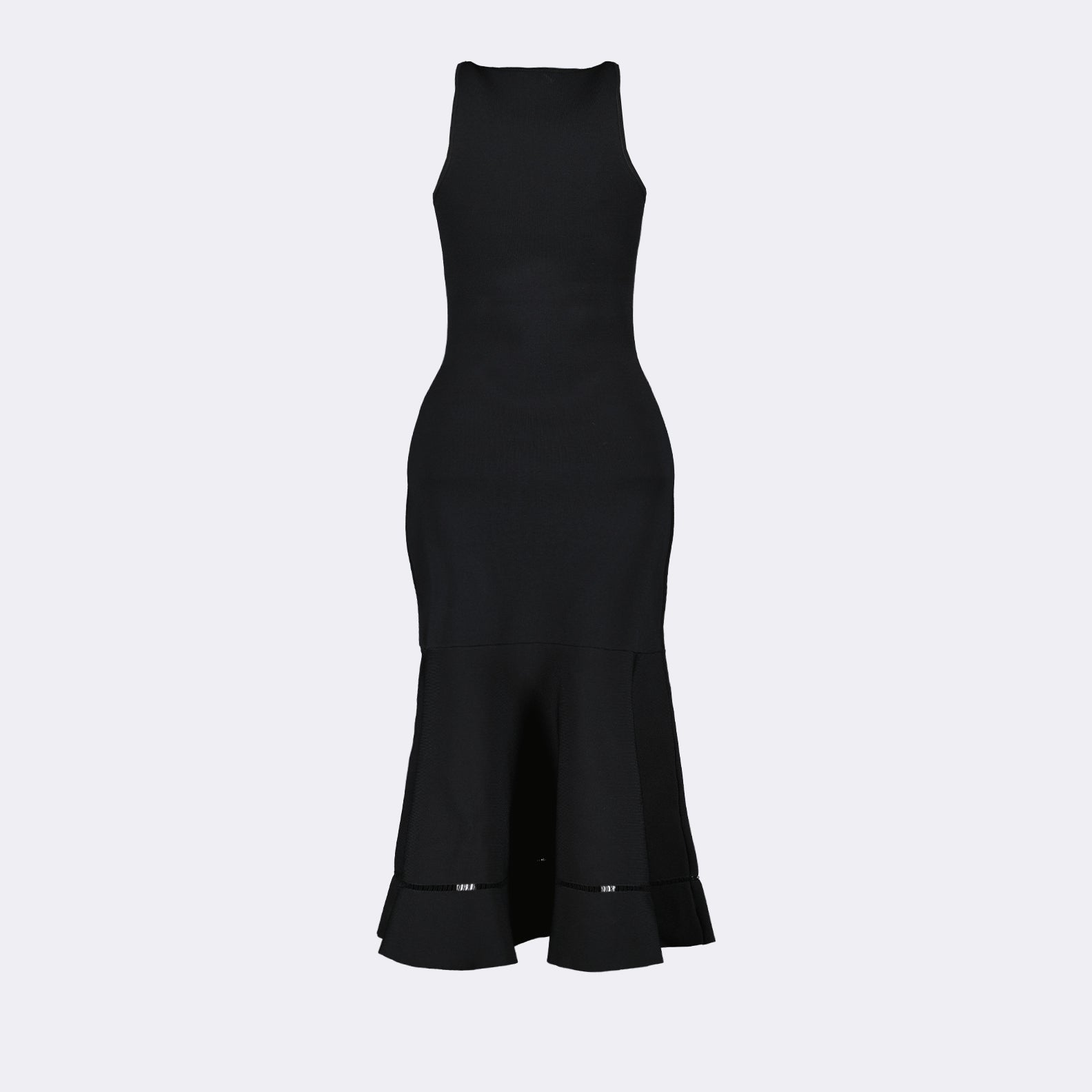 sleeveless long dress, black elegant dress, Victoria Beckham dress, luxury evening wear, sophisticated long dress