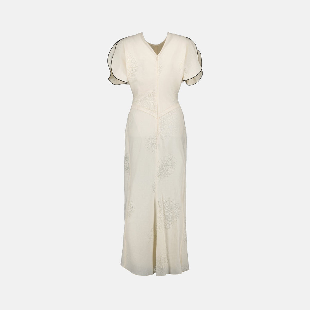 Victoria Beckham, ruched midi dress, white dress, luxury fashion, sophisticated style