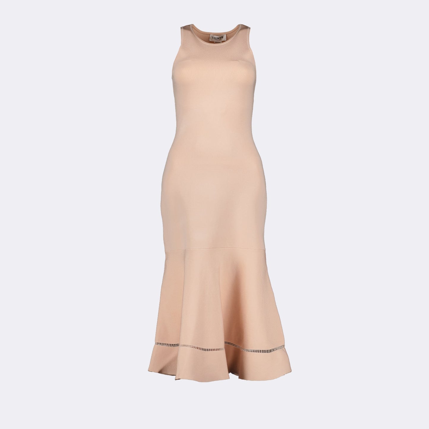 sleeveless maxi dress, Victoria Beckham pink dress, luxury evening wear, elegant pink dress, sophisticated women's fashion