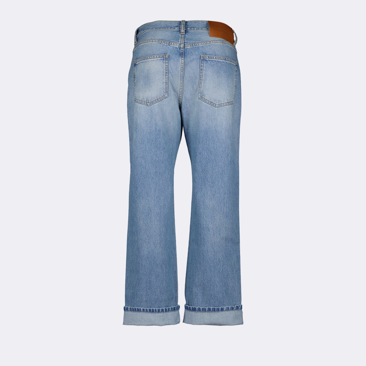 Victoria Beckham jeans, washed denim jeans, luxury denim, designer jeans, high-end fashion