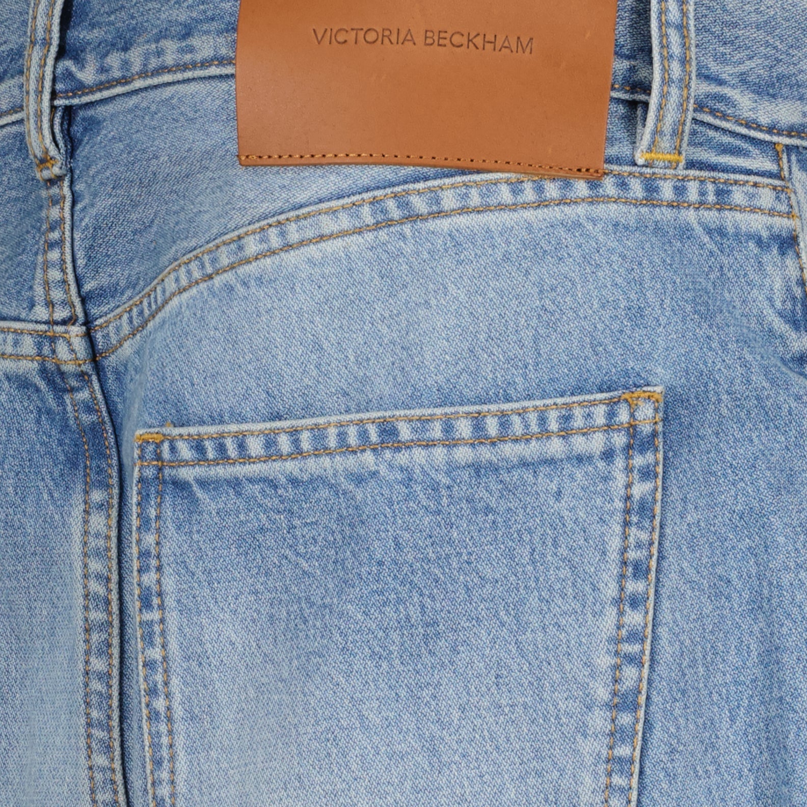 Victoria Beckham jeans, washed denim jeans, luxury denim, designer jeans, high-end fashion