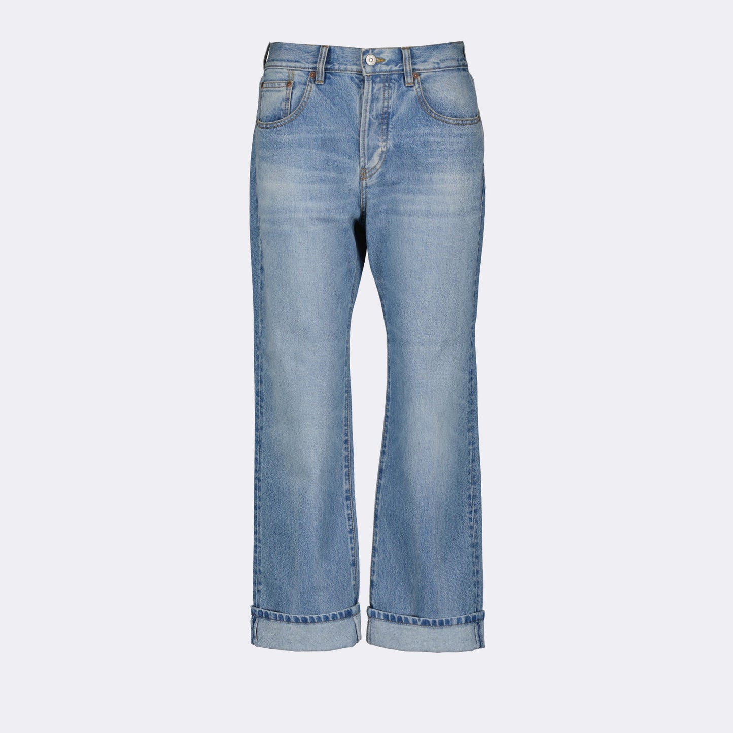 Victoria Beckham jeans, washed denim jeans, luxury denim, designer jeans, high-end fashion