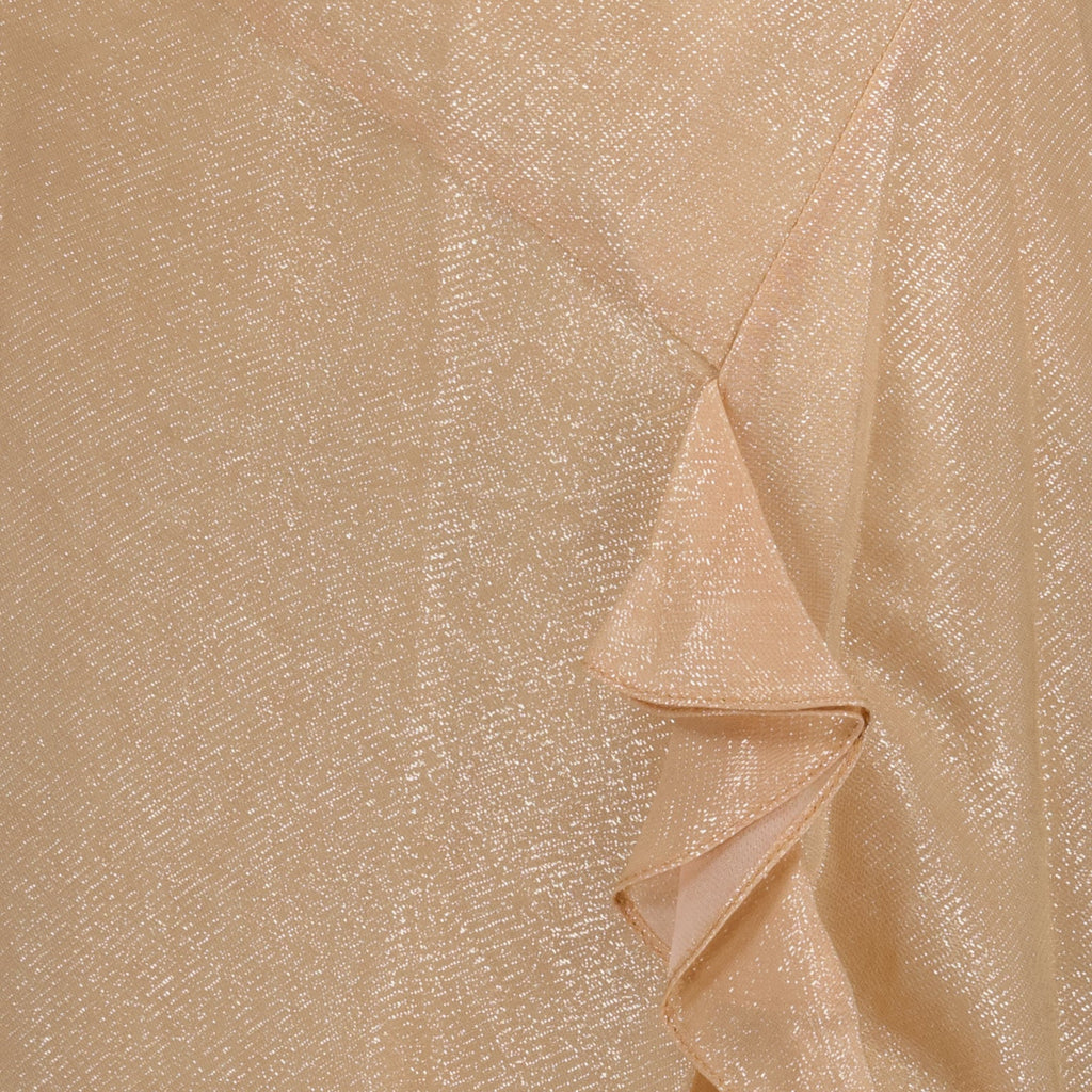 rose gold dress, lurex slip dress, Victoria Beckham dress, luxury evening wear, high-end fashion