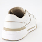 Dolce & Gabbana sneakers, luxury leather sneakers, white beige sneakers, high-end men's footwear, premium sneakers for men