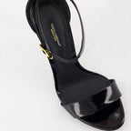 baroque sandals, shiny leather heels, luxury footwear, Dolce & Gabbana sandals, elegant high heels