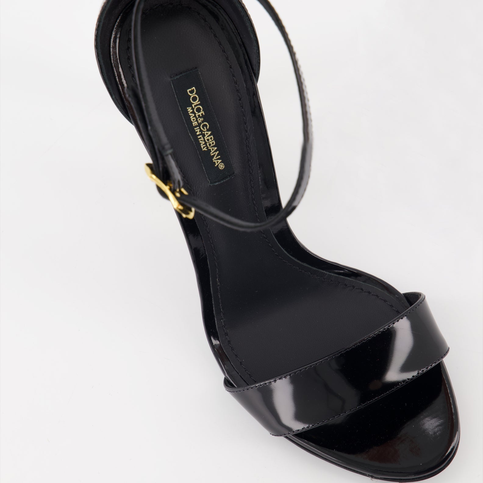 baroque sandals, shiny leather heels, luxury footwear, Dolce & Gabbana sandals, elegant high heels