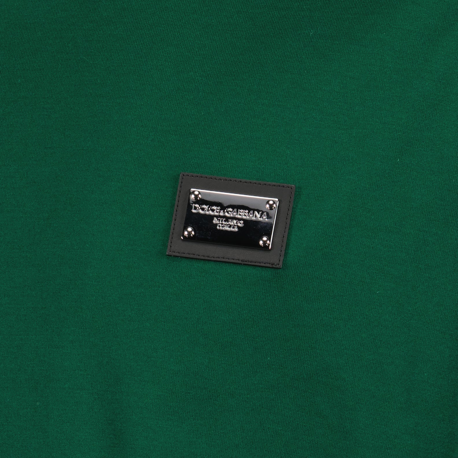 Dolce & Gabbana, logo T-shirt, green T-shirt, luxury casual wear, designer T-shirt