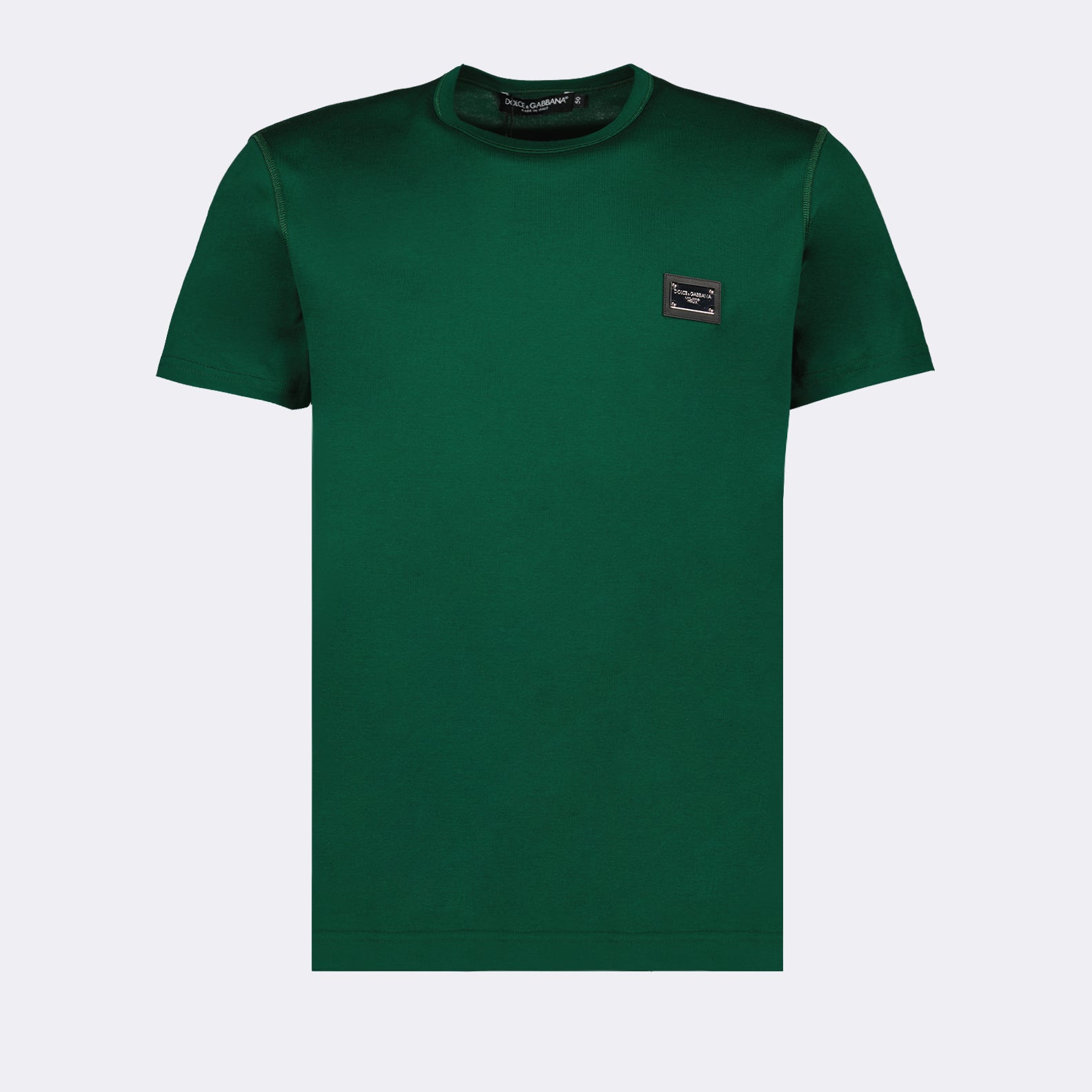 Dolce & Gabbana, logo T-shirt, green T-shirt, luxury casual wear, designer T-shirt