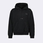 luxury hoodie, black hoodie, Dolce & Gabbana, logo plaque hoodie, designer wear