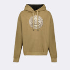 Beige hooded sweatshirt, Dolce & Gabbana hoodie, luxury casual wear, high-end sweatshirt, designer hoodie