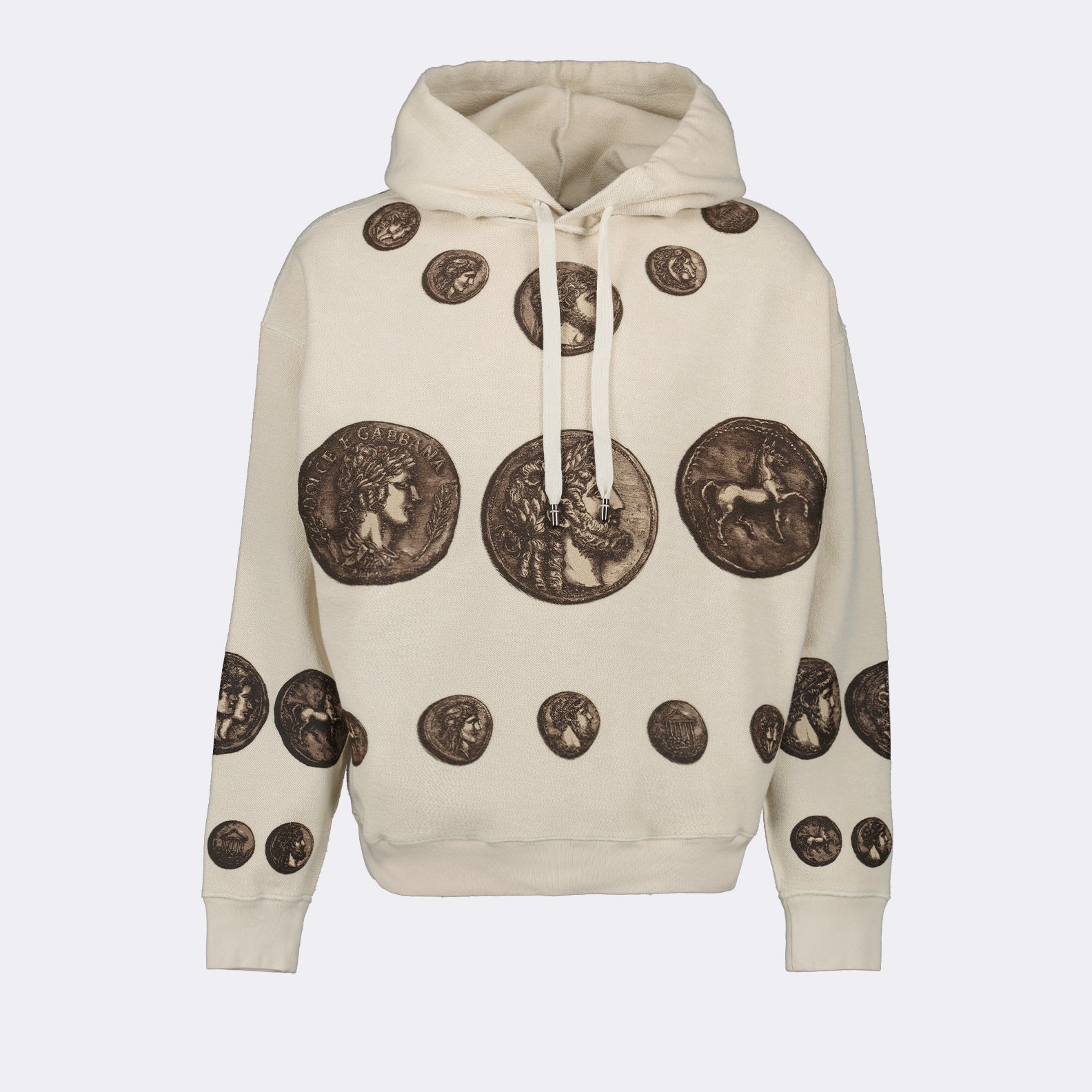 Dolce & Gabbana, luxury sweatshirt, coin print hoodie, high-end fashion, designer clothing