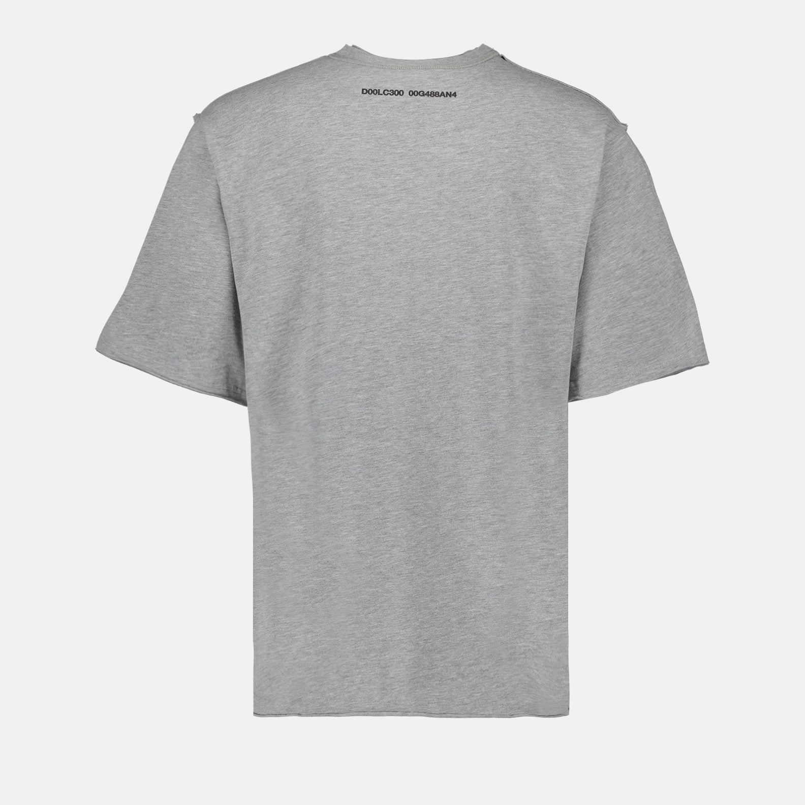 Dolce & Gabbana, grey T-shirt, logo T-shirt, luxury T-shirt, designer casual wear