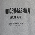 Dolce & Gabbana, grey T-shirt, logo T-shirt, luxury T-shirt, designer casual wear