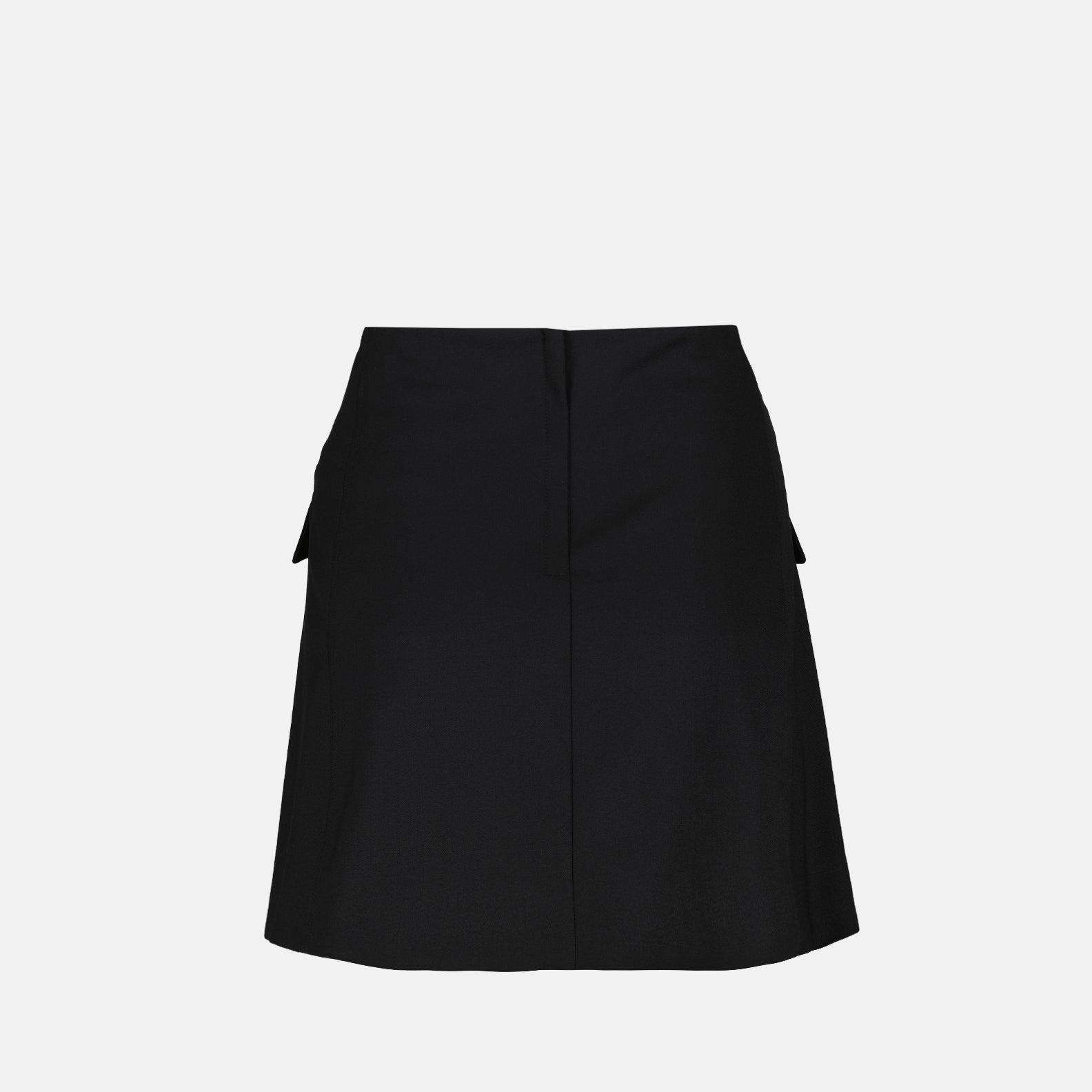 black wool mini skirt, Dolce & Gabbana skirt, luxury wool skirt, high-end fashion, designer mini skirt