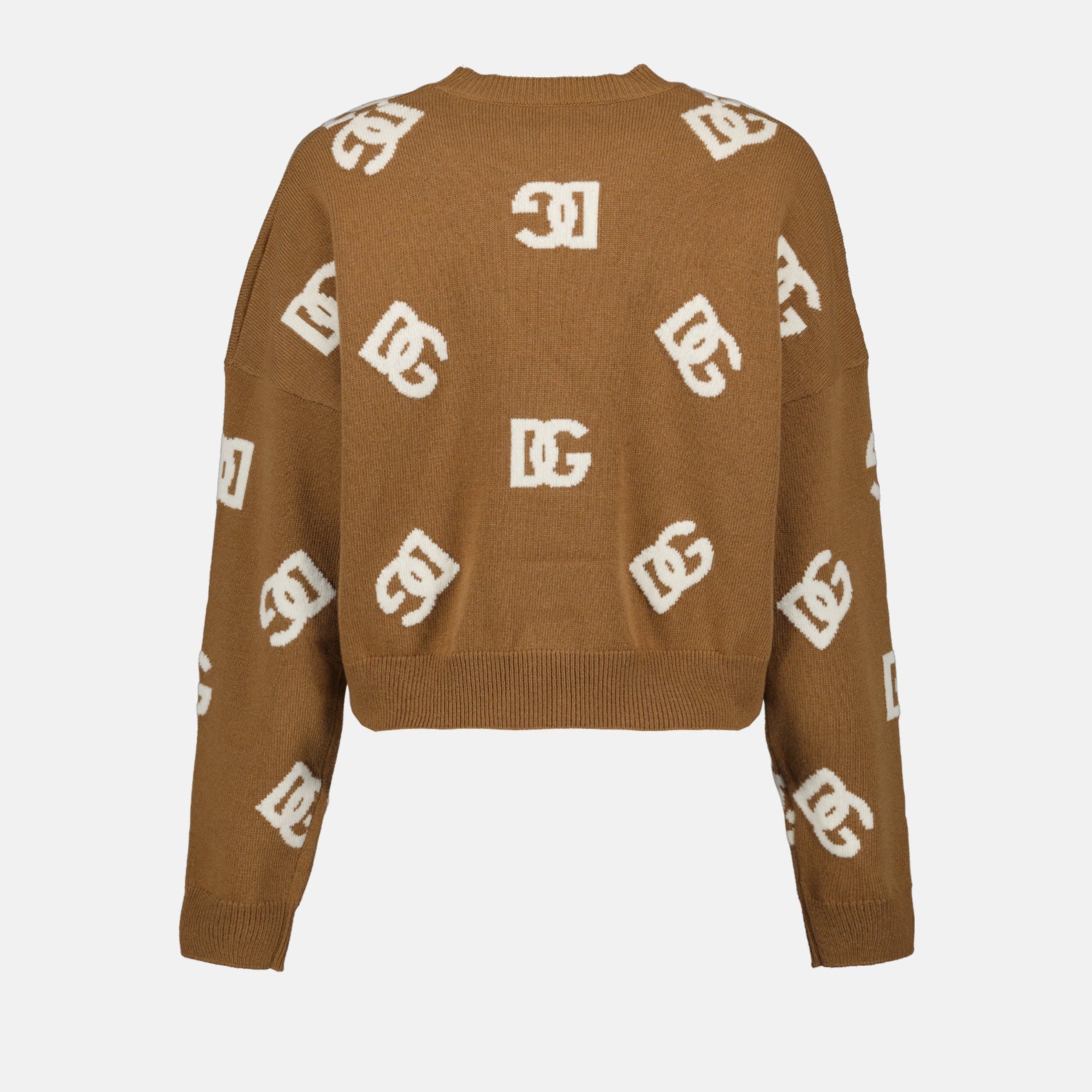 Dolce & Gabbana, brown wool sweater, luxury knitwear, high-end fashion, premium clothing