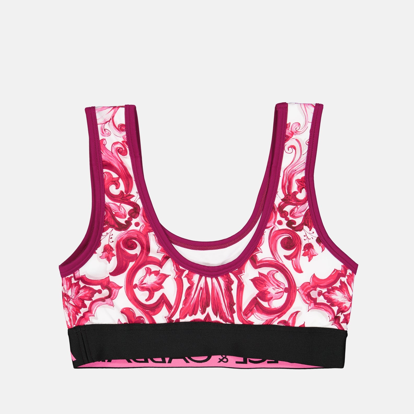 Majolica print, Dolce & Gabbana bralette, luxury lingerie, designer underwear, elegant bralette