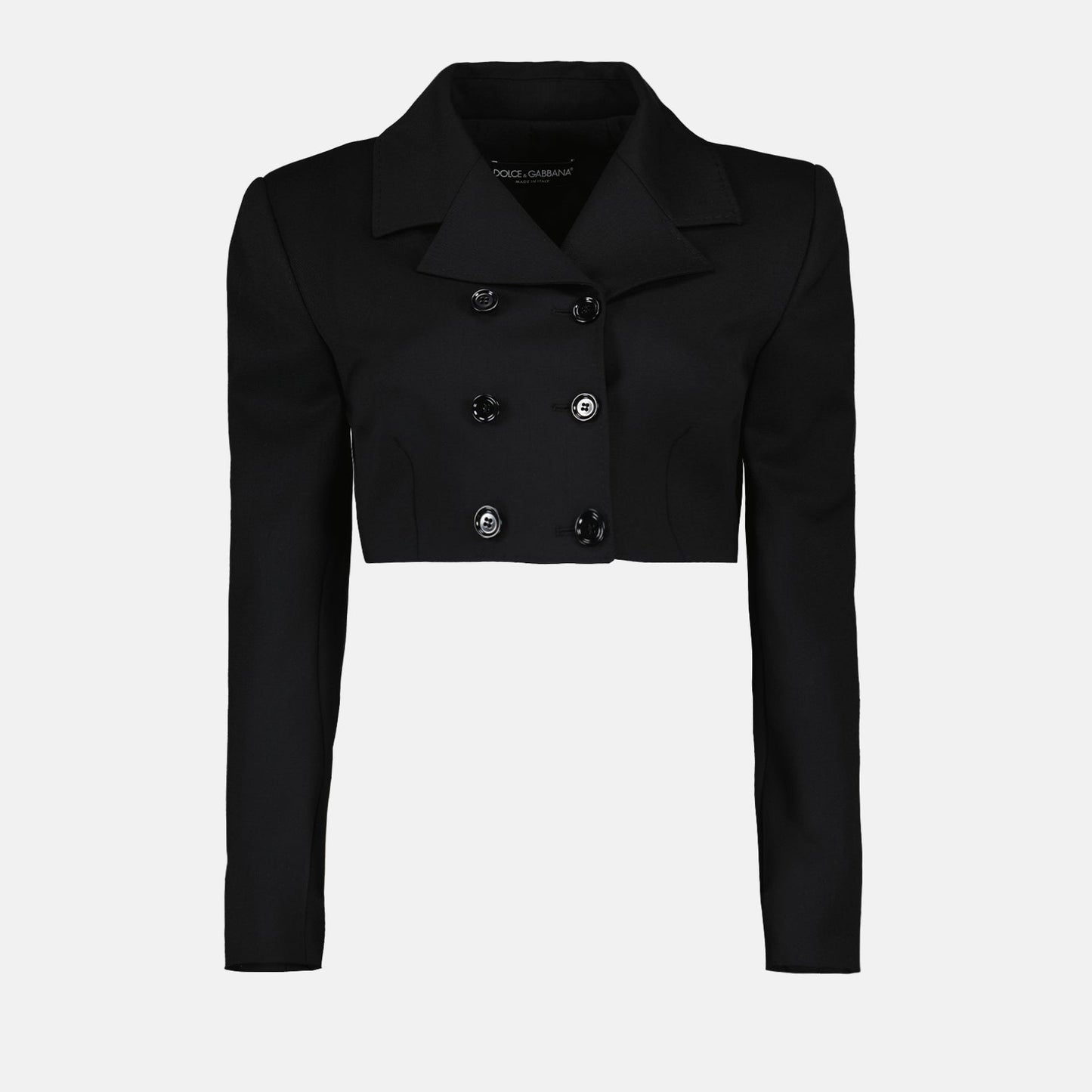 crop wool jacket, Dolce & Gabbana, luxury fashion, autumn wardrobe, tailored jacket