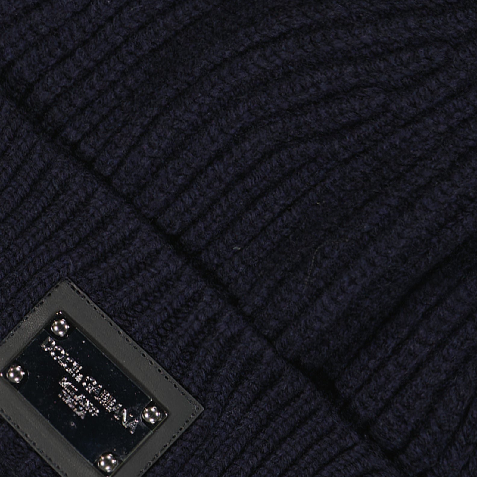 luxury beanie, Dolce & Gabbana beanie, navy blue beanie, designer accessories, men's luxury fashion