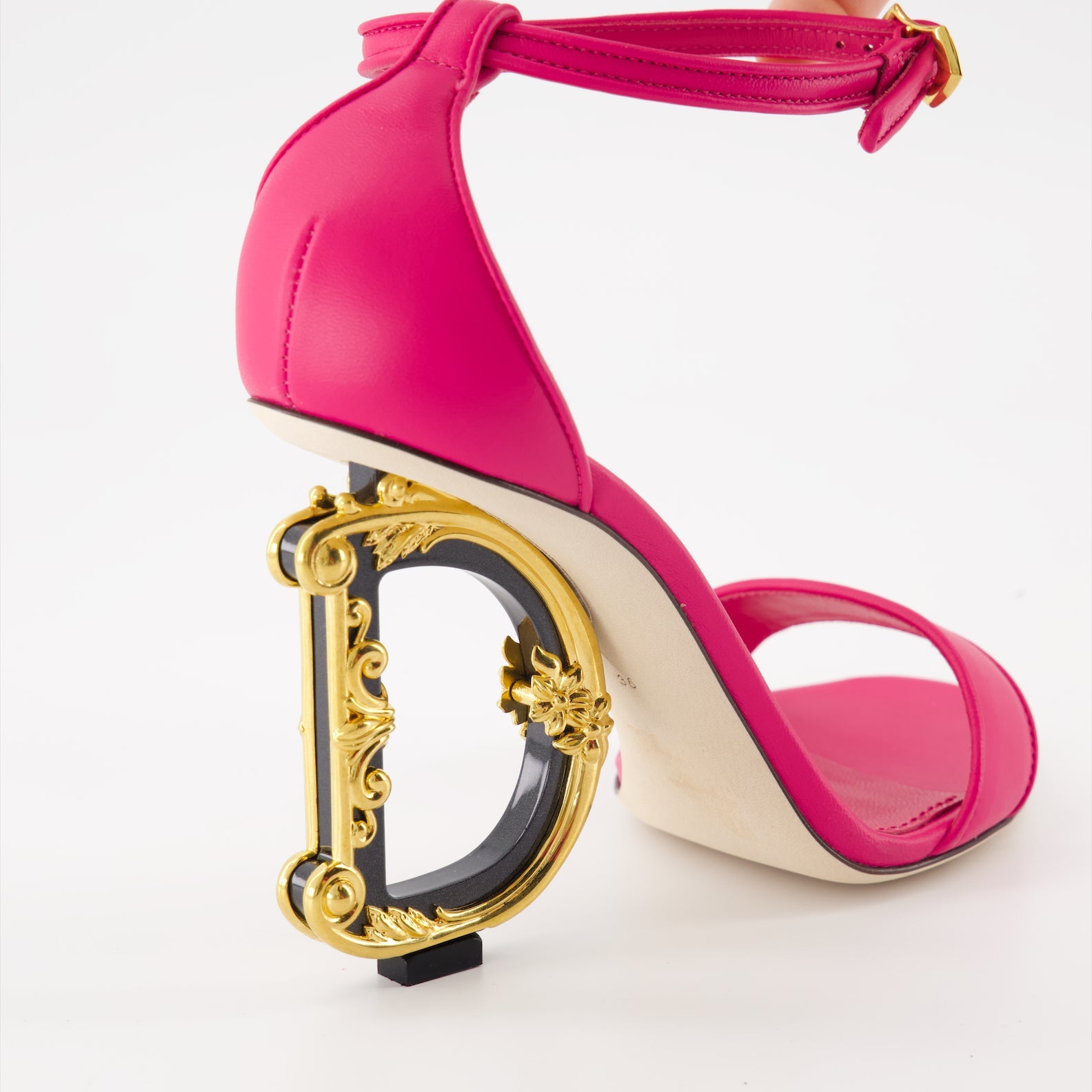 luxury sandals, Dolce & Gabbana, baroque design, leather shoes, high-end footwear