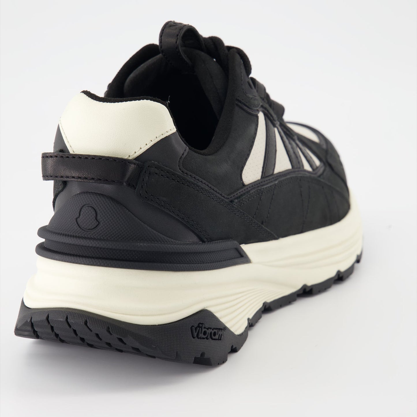 luxury sneakers, Moncler shoes, black leather sneakers, beige suede sneakers, high-end footwear