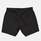 Image of Black Swim Shorts with Tricolor Trim by Moncler for Men - Season Spring-Summer 2024 - Back View