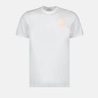Image of Moncler White Logo T-Shirt by Moncler for Men - Season Spring-Summer 2024 - Front View