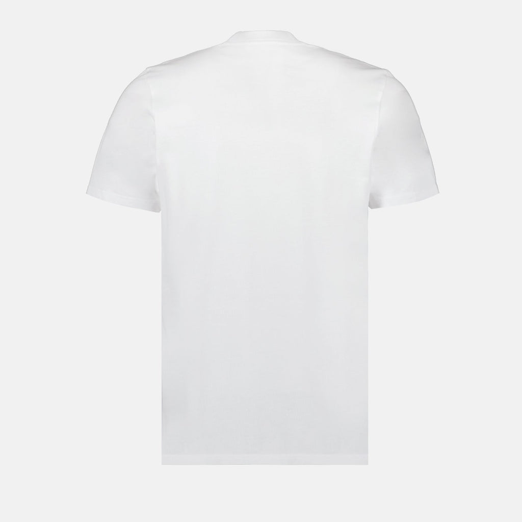 Image of Moncler White Logo T-Shirt by Moncler for Men - Season Spring-Summer 2024 - Detail View 2