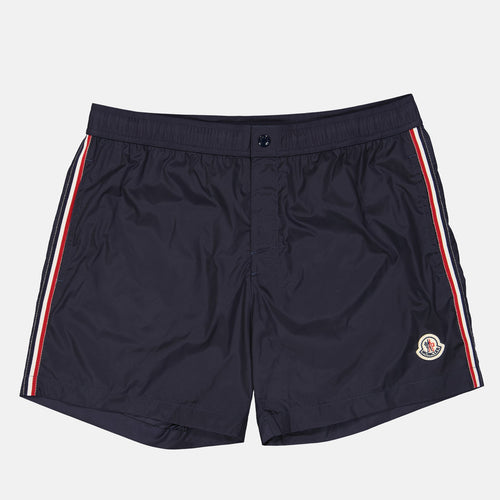 Shorts de Bain à Passepoil Tricolore