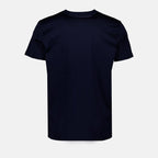 Moncler logo T-shirt,luxury blue T-shirt,designer casual wear,high-end fashion,exclusive men's apparel