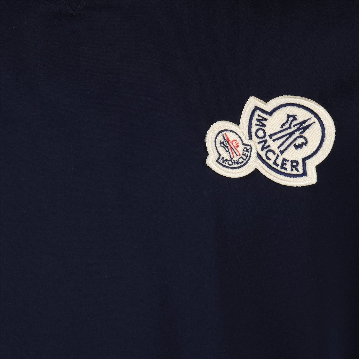 Moncler logo T-shirt,luxury blue T-shirt,designer casual wear,high-end fashion,exclusive men's apparel