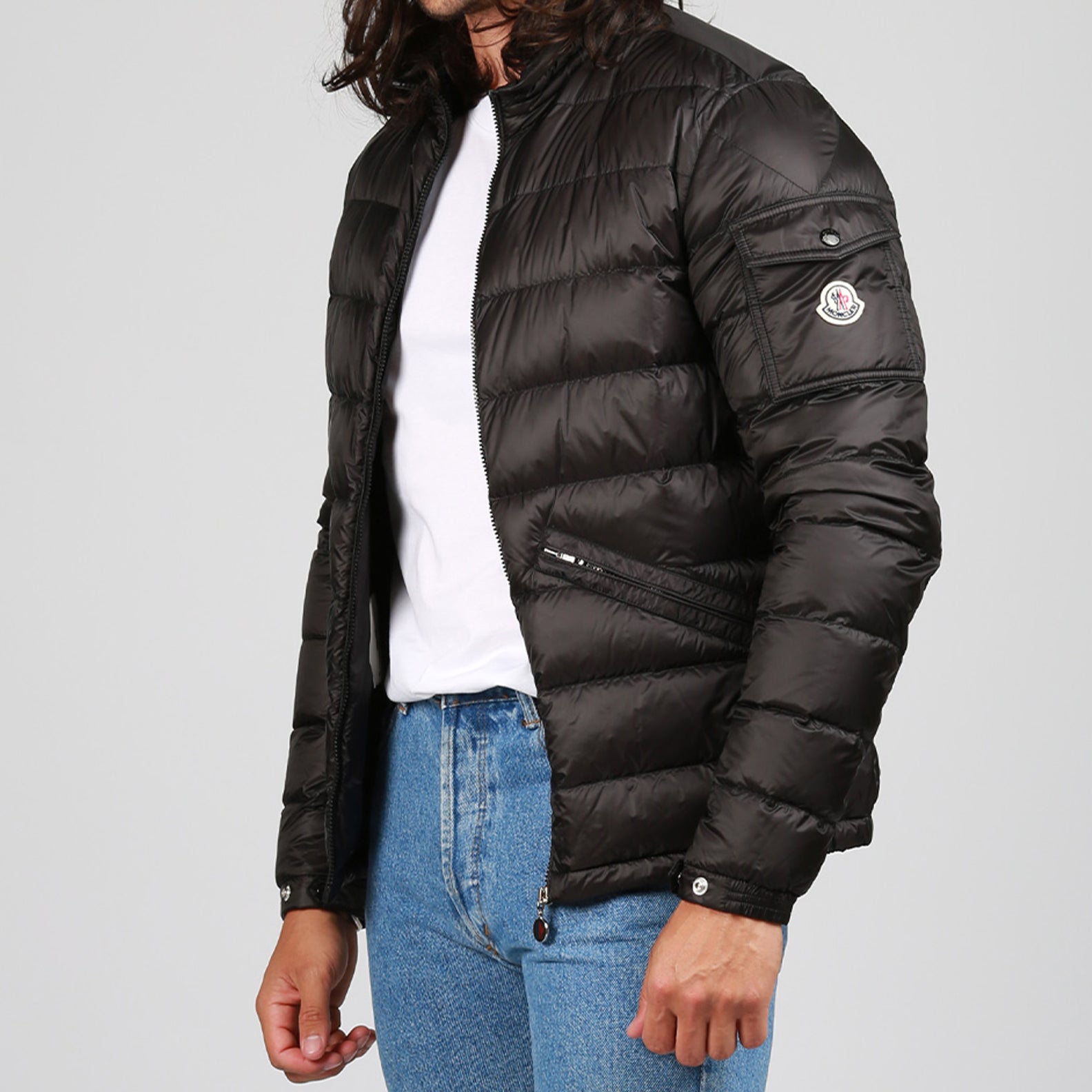 Moncler Agay Down Jacket, Luxury Winter Jacket, High-End Outerwear, Designer Down Jacket, Black Down Jacket