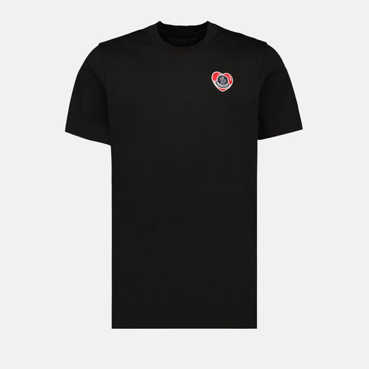 Moncler, T-shirt, luxury fashion, black T-shirt, logo shirt