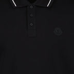 블랙 로고-트림 폴로