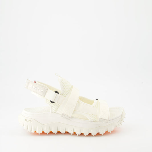 Moncler Sandals, White Trailgrip Sandals, Luxury Footwear, High-End Sandals, Elegant Outdoor Sandals