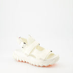 Image of Trailgrip White Sandals by Moncler for Women - Season Spring-Summer 2024 - Front Right Three-Quarter View