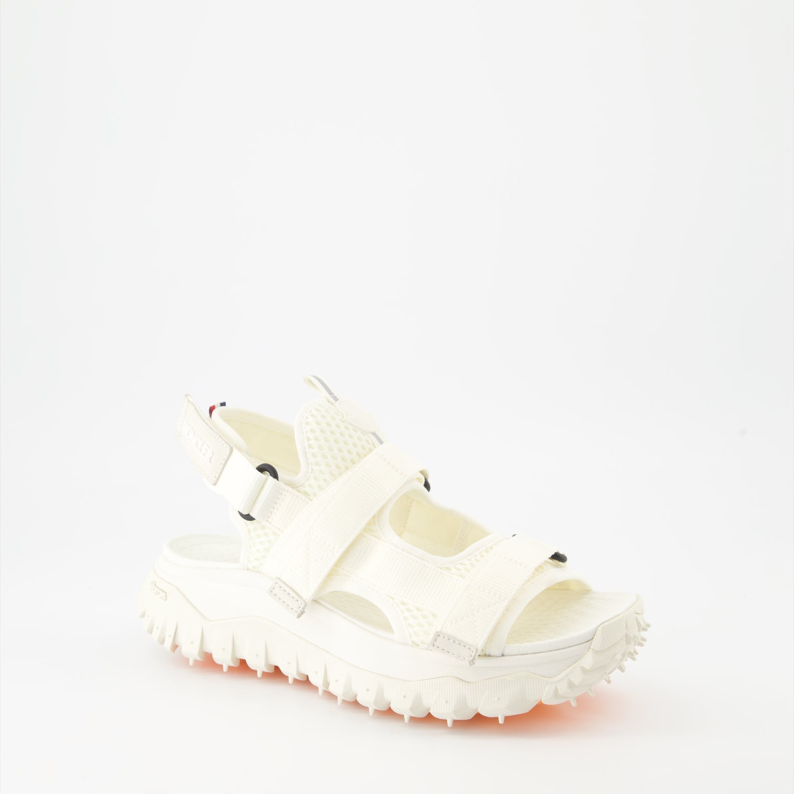 Moncler Sandals, White Trailgrip Sandals, Luxury Footwear, High-End Sandals, Elegant Outdoor Sandals