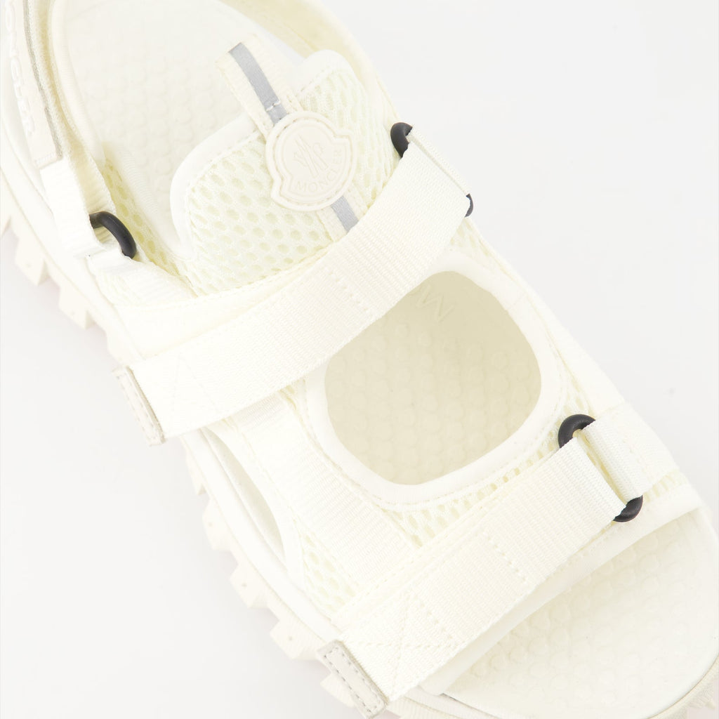 Image of Trailgrip White Sandals by Moncler for Women - Season Spring-Summer 2024 - Top Detail View