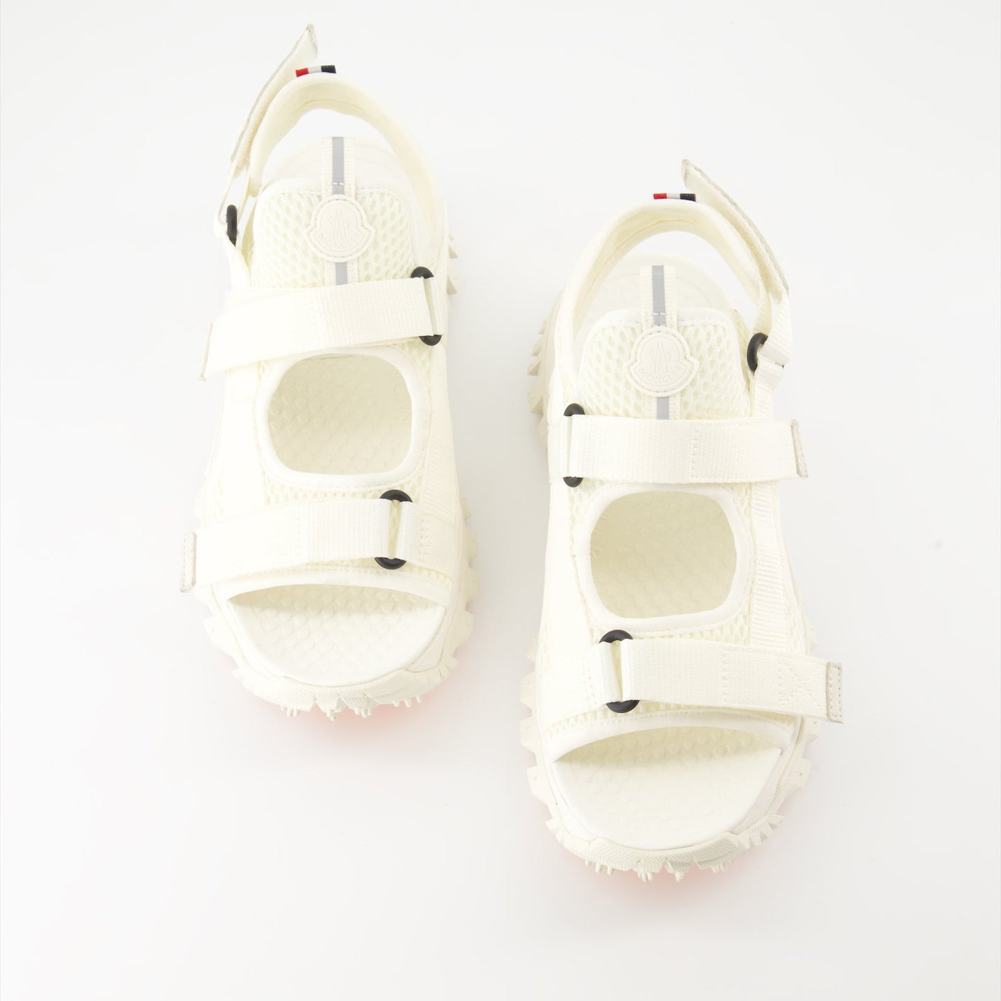 Moncler Sandals, White Trailgrip Sandals, Luxury Footwear, High-End Sandals, Elegant Outdoor Sandals